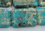 CAT17 15.5 inches 22*30mm rectangle natural aqua terra jasper beads