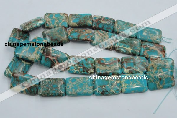 CAT17 15.5 inches 22*30mm rectangle natural aqua terra jasper beads