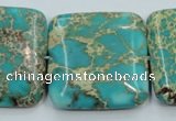 CAT19 15.5 inches 30*30mm square natural aqua terra jasper beads