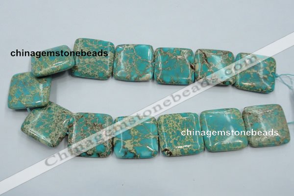 CAT19 15.5 inches 30*30mm square natural aqua terra jasper beads