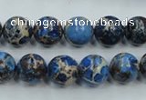 CAT212 15.5 inches 10mm round dyed natural aqua terra jasper beads