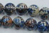 CAT215 15.5 inches 18mm round dyed natural aqua terra jasper beads