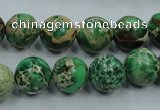 CAT222 15.5 inches 16mm round dyed natural aqua terra jasper beads