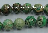 CAT223 15.5 inches 18mm round dyed natural aqua terra jasper beads