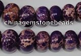 CAT303 15.5 inches 7*10mm – 15*20mm rondelle dyed aqua terra jasper beads