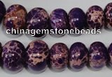 CAT303 15.5 inches 7*10mm – 15*20mm rondelle dyed aqua terra jasper beads