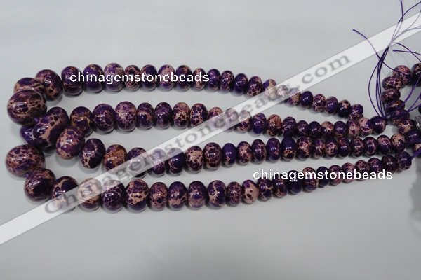 CAT303 15.5 inches 7*10mm – 15*20mm rondelle dyed aqua terra jasper beads