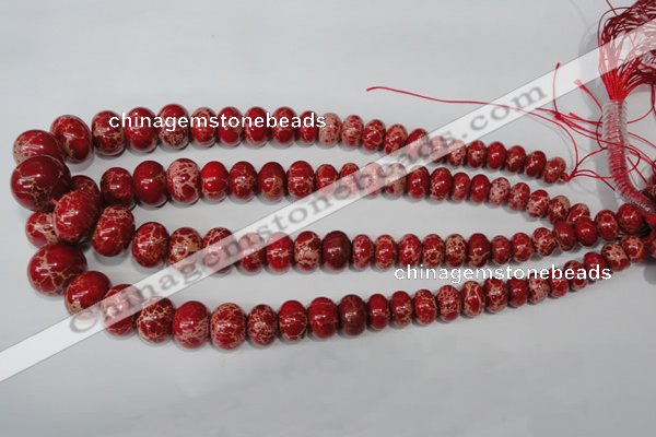 CAT304 15.5 inches 7*10mm – 15*20mm rondelle dyed aqua terra jasper beads