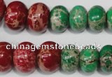 CAT305 15.5 inches 7*10mm – 15*20mm rondelle dyed aqua terra jasper beads