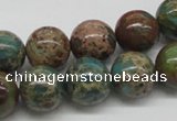 CAT5006 15.5 inches 14mm round natural aqua terra jasper beads