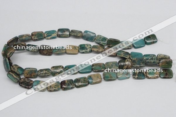 CAT5015 15.5 inches 12*16mm rectangle natural aqua terra jasper beads