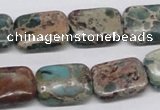 CAT5016 15.5 inches 13*18mm rectangle natural aqua terra jasper beads