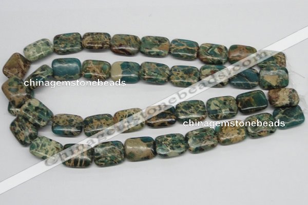 CAT5017 15.5 inches 15*20mm rectangle natural aqua terra jasper beads
