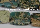 CAT5028 15.5 inches 20*30mm rectangle natural aqua terra jasper beads