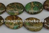 CAT5042 15.5 inches 15*20mm oval natural aqua terra jasper beads