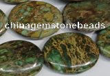 CAT5043 15.5 inches 22*30mm oval natural aqua terra jasper beads