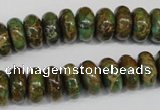 CAT5046 15.5 inches 6*12mm rondelle natural aqua terra jasper beads