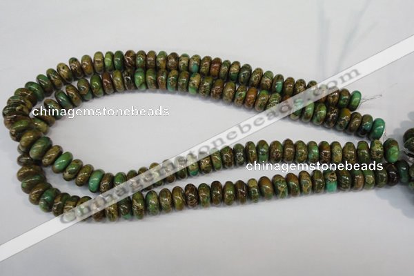 CAT5046 15.5 inches 6*12mm rondelle natural aqua terra jasper beads