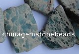 CAT5058 15*20mm – 25*48mm freeform natural aqua terra jasper beads