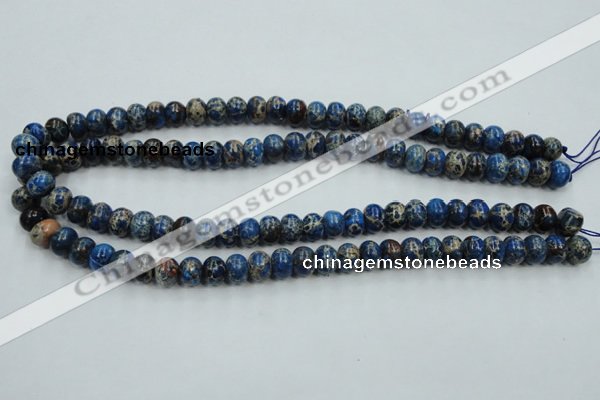 CAT52 15.5 inches 8*10mm rondelle dyed natural aqua terra jasper beads