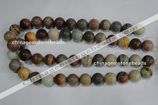 CAT5205 15.5 inches 14mm round aqua terra jasper beads wholesale