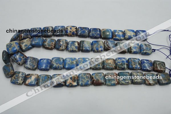 CAT53 15.5 inches 16*16mm square dyed natural aqua terra jasper beads