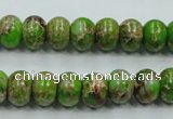 CAT55 15.5 inches 8*10mm rondelle dyed natural aqua terra jasper beads