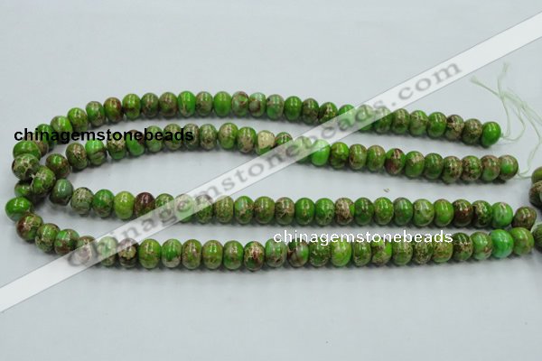 CAT55 15.5 inches 8*10mm rondelle dyed natural aqua terra jasper beads