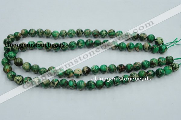 CAT58 15.5 inches 10mm round dyed natural aqua terra jasper beads