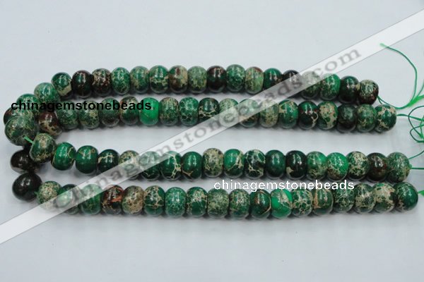 CAT60 15.5 inches 10*14mm rondelle dyed natural aqua terra jasper beads