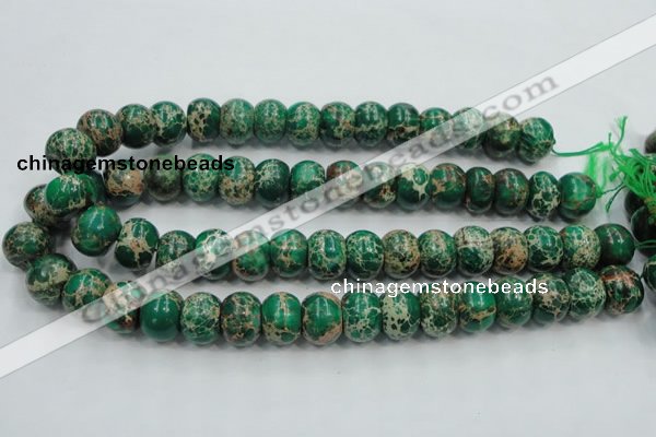 CAT61 15.5 inches 12*16mm rondelle dyed natural aqua terra jasper beads