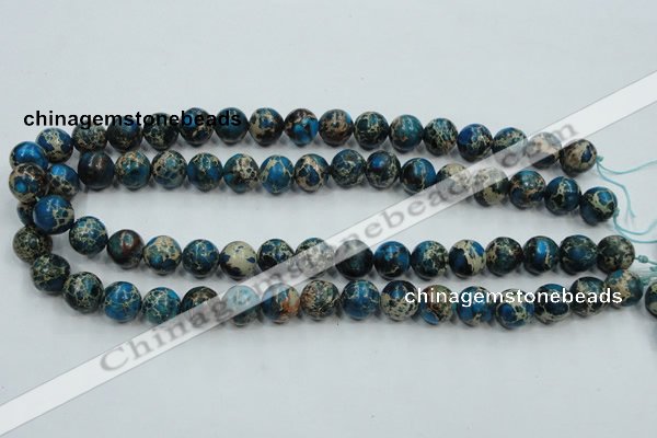 CAT62 15.5 inches 12mm round dyed natural aqua terra jasper beads