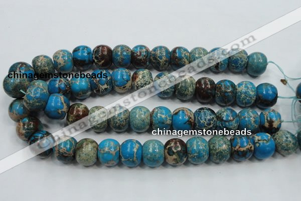 CAT64 15.5 inches 15*18mm rondelle dyed natural aqua terra jasper beads