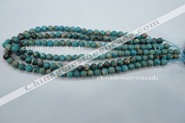 CAT75 15.5 inches 8mm round dyed natural aqua terra jasper beads