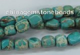 CAT78 15.5 inches 7*9mm nuggets dyed natural aqua terra jasper beads