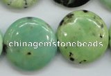 CAU203 15.5 inches 25mm flat round Australia chrysoprase beads