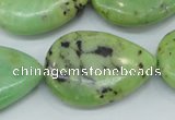 CAU229 15.5 inches 22*30mm flat teardrop Australia chrysoprase beads