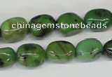 CAU31 15.5 inches 10*14mm nugget australia chrysoprase beads wholesale