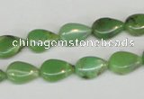 CAU41 15.5 inches 8*12mm flat teardrop australia chrysoprase beads