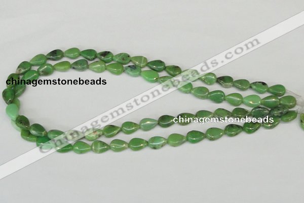 CAU41 15.5 inches 8*12mm flat teardrop australia chrysoprase beads