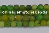 CAU410 15.5 inches 4mm round matte Australia chrysoprase beads