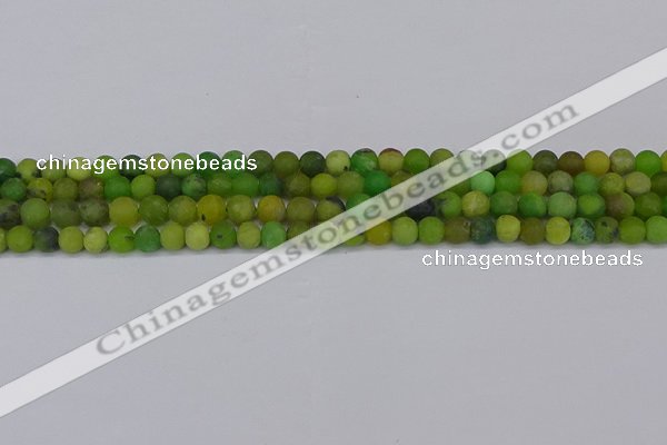 CAU411 15.5 inches 6mm round matte Australia chrysoprase beads