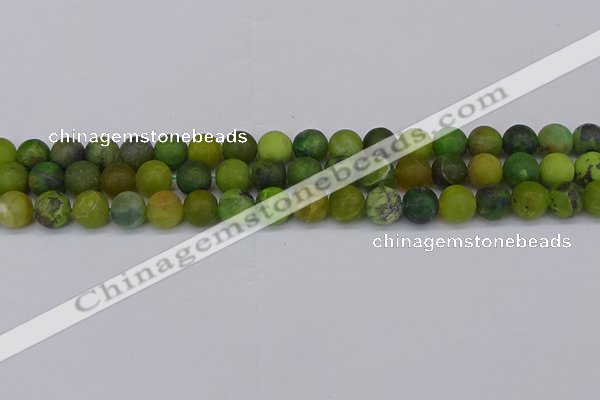 CAU413 15.5 inches 10mm round matte Australia chrysoprase beads