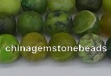 CAU414 15.5 inches 12mm round matte Australia chrysoprase beads