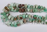 CAU430 10*15mm - 12*25mm faceted tyre Australia chrysoprase beads