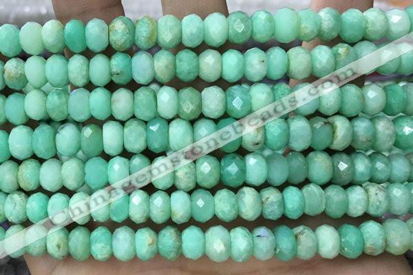 CAU488 15.5 inches 5*8mm faceted rondelle Australia chrysoprase beads