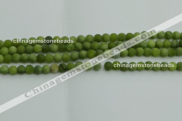 CAU511 15.5 inches 6mm round matte Chinese chrysoprase beads