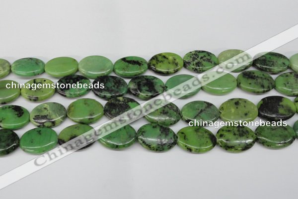 CAU67 15.5 inches 18*25mm oval Australia chrysoprase beads