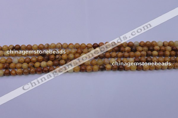 CAY01 15.5 inches 4mm round African yellow jasper beads wholesale