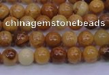 CAY02 15.5 inches 6mm round African yellow jasper beads wholesale